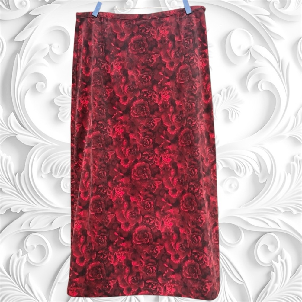 SALE!!! Casual Corner Annex Red Rose Petite Maxi Skirt
